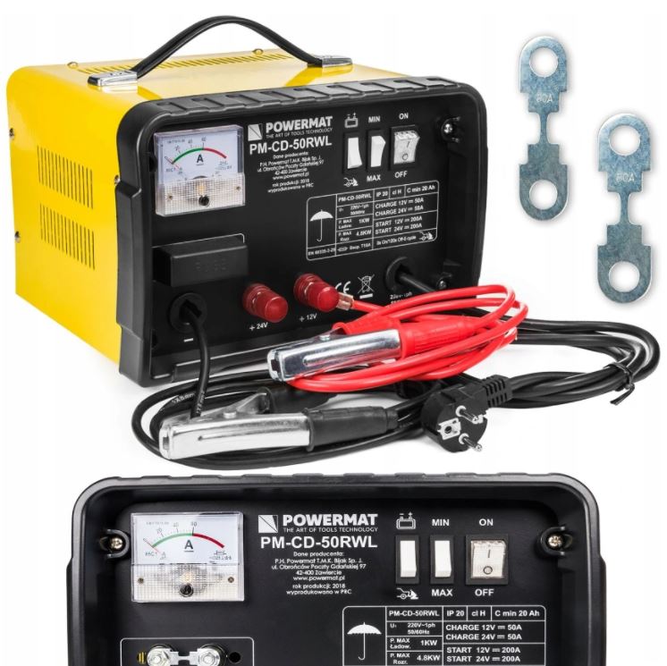 POWERMAT PM-CD-50RWL Autonabíječka + start 50A 230V 12V/24V