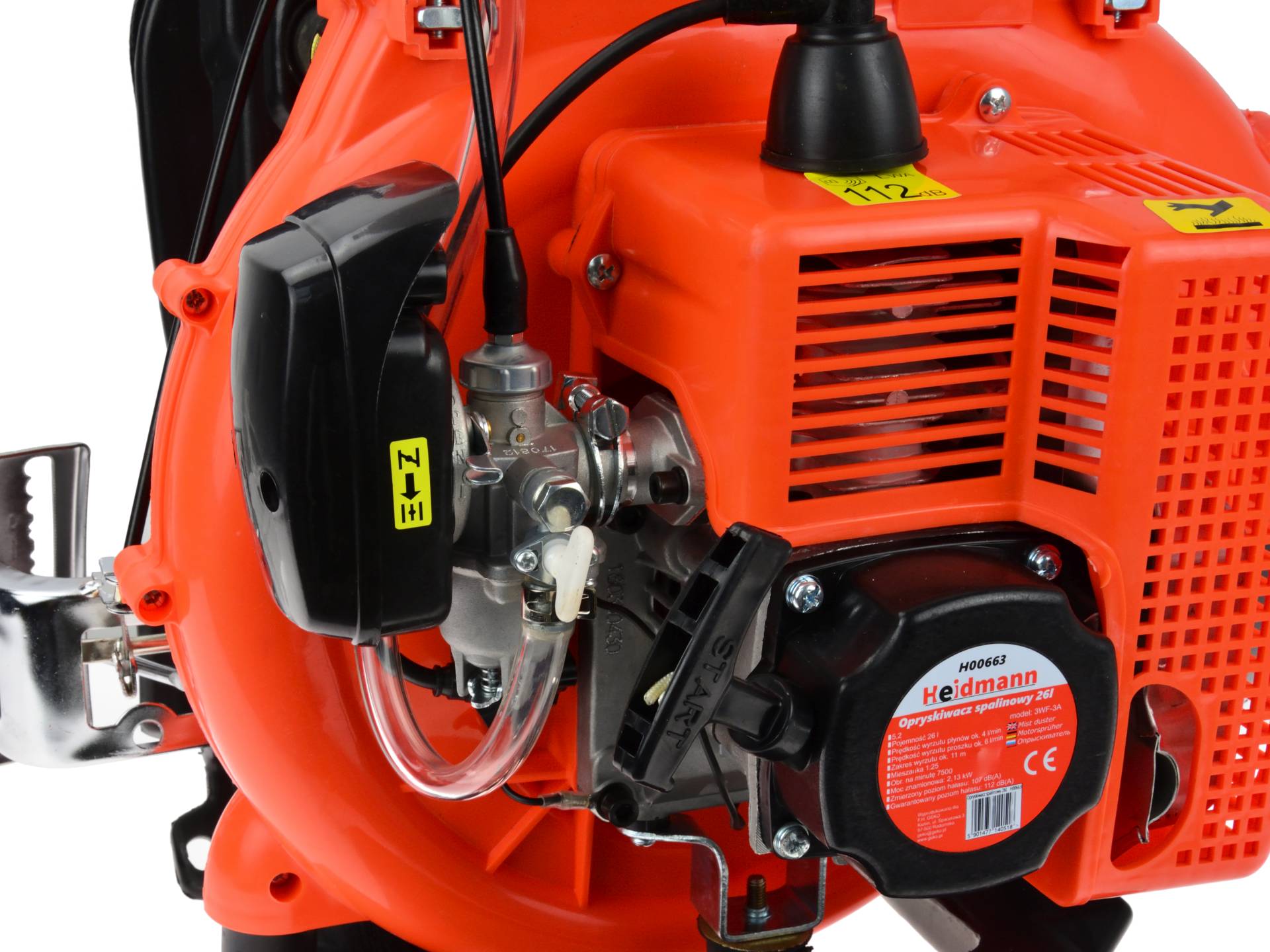 GEKO H00663 2,13 kW 26L MOTOROVÝ BENZÍNOVÝ POSTŘIKOVAČ ZÁDOVÝ ZAHRADNÍ 