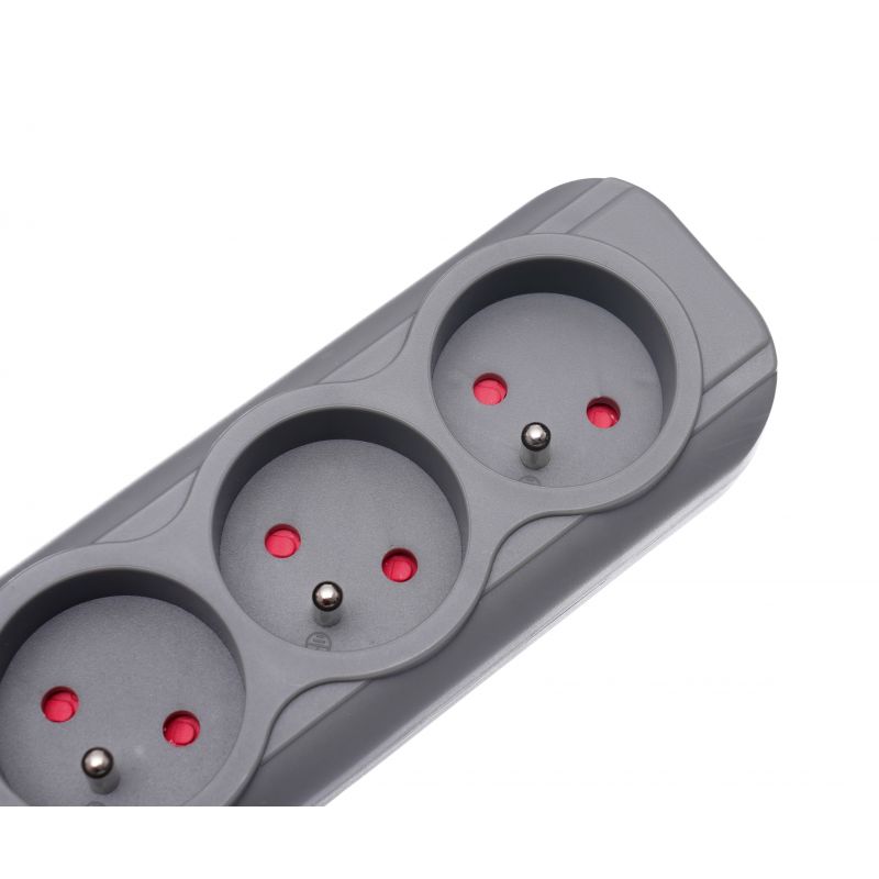 Kraft&Dele KD4034 3m Prodlužovací kabel s USB SE SPÍNAČEM 5 ZÁSUVEK + 2 USB