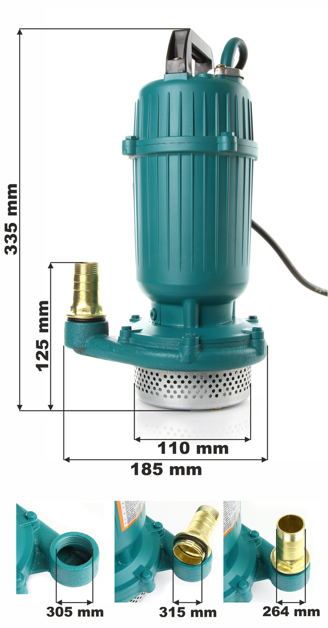 MAR-POL M279911 Kalové čerpadlo do studny septiku 550W 1" plovák
