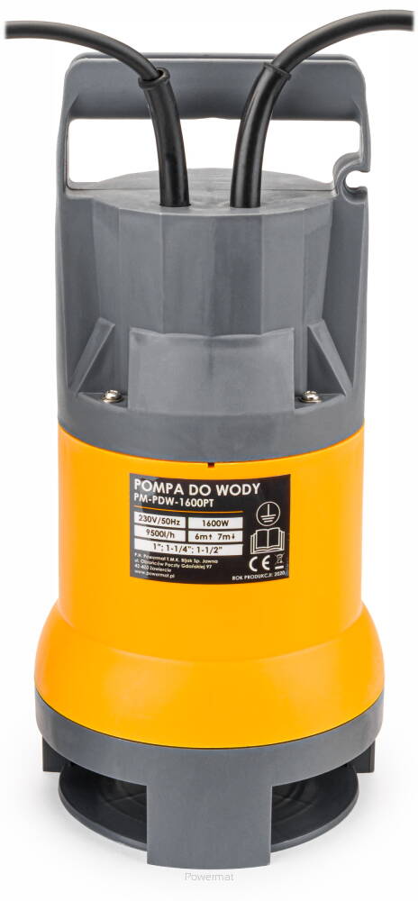 POWERMAT PM-PDW-1600PT PONORNÉ ČERPADLO NA VODU S PLOVÁKEM 1600W