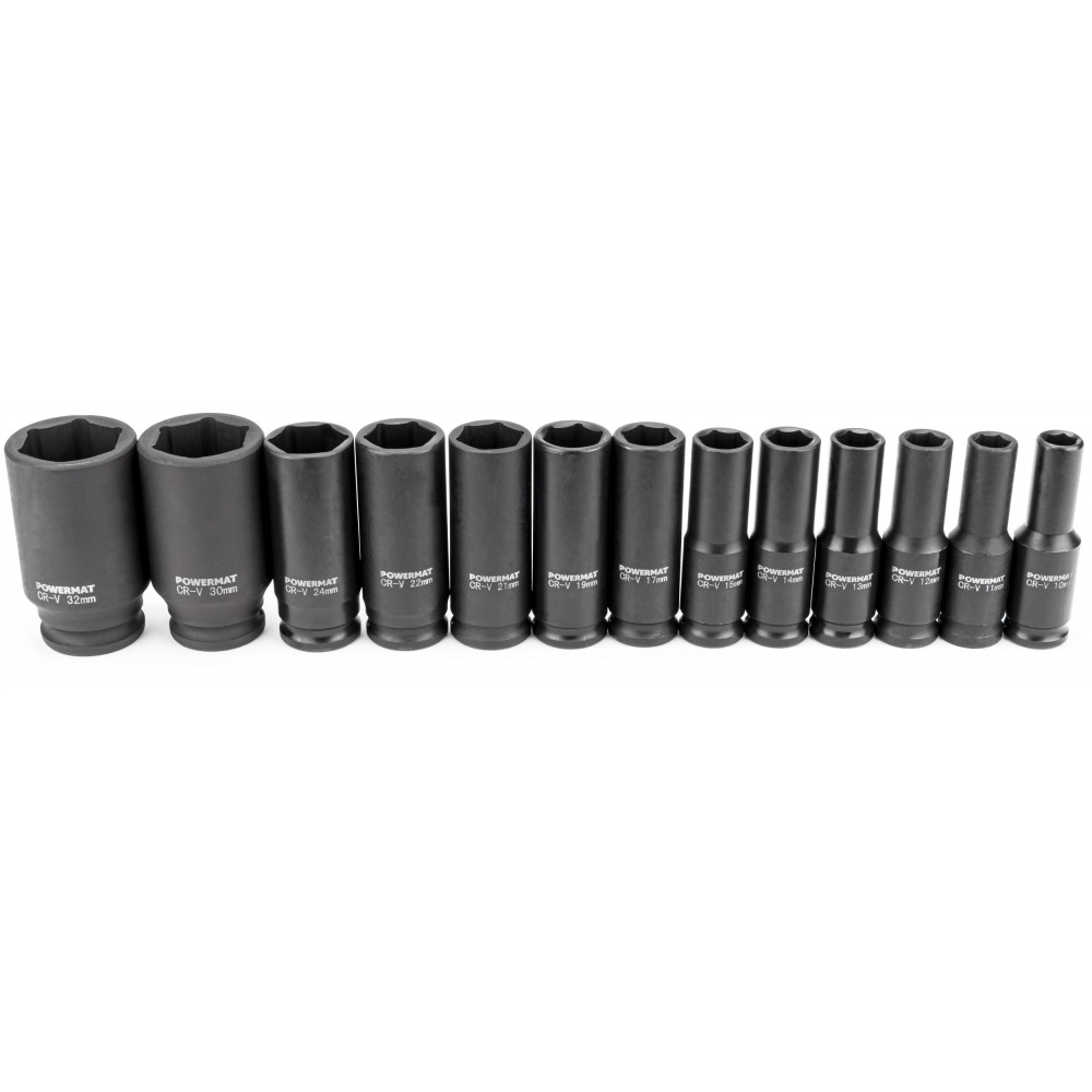 POWERMAT PM-ZNU-13-0.5T Sada nástrčných hlavic 10-32 1/2''