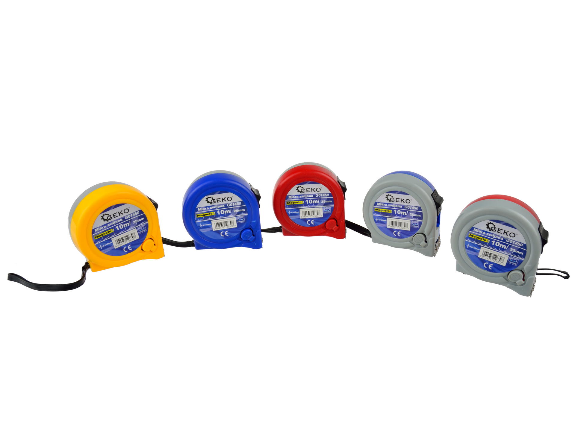 GEKO G01450 Svinovací metr měřidlo 10mx25mm z magnesem