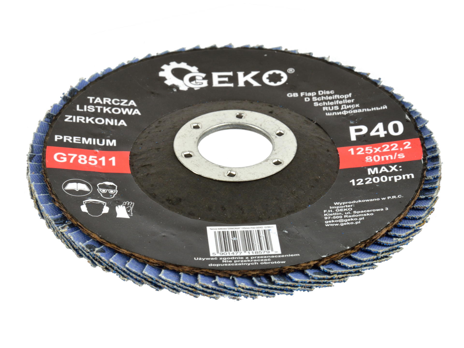 GEKO G78511 Brusný lamelový kotouč 10ks na brusku 125mm P40 PREMIUM 