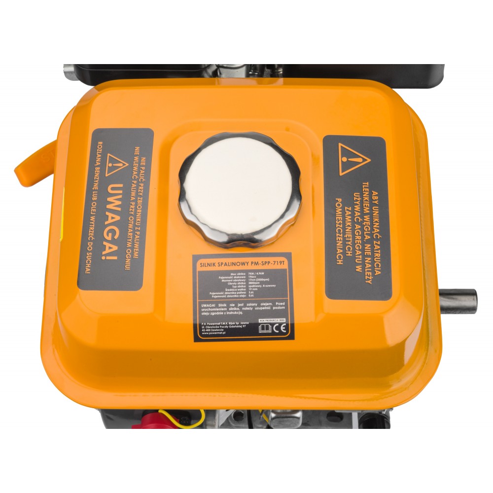 POWERMAT PM-SSP-720T Benzínový spalovací motor 4,9kW 20mm 196cc