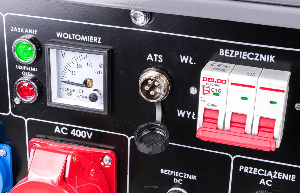 POWERMAT PM-AGR-6500MD DIESELOVÝ GENERÁTOR / Elektrocentrála 6,5KW 13HP 230V 400V ATS