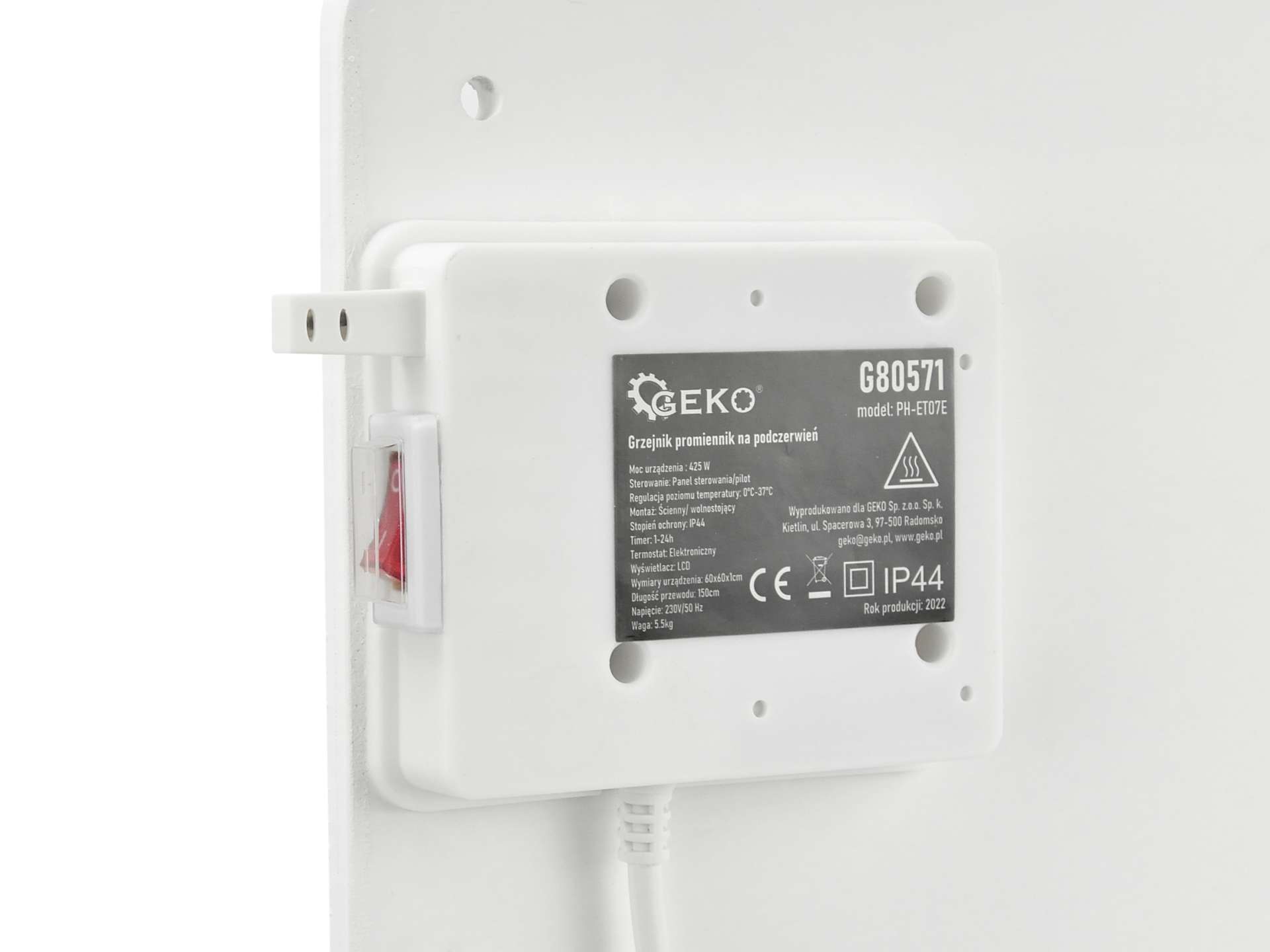 GEKO G80571 Infračervený ohřívač 425W infrazářič topný panel