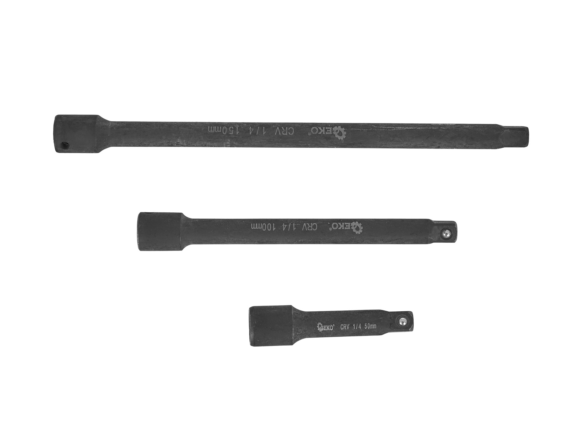 GEKO G10531 Prodlužovací gola nástavec klíče 1/4" 3/8" 1/2" CrV 9ks