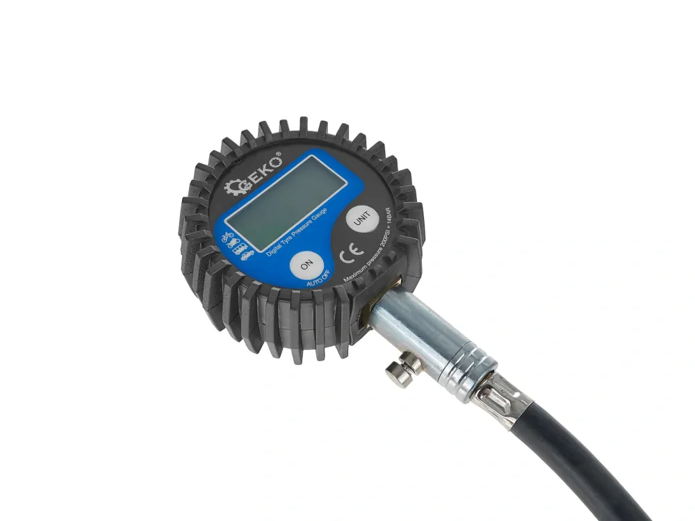 GEKO G01273 Digitální - elektronický tlakoměr na kola s hadičkou