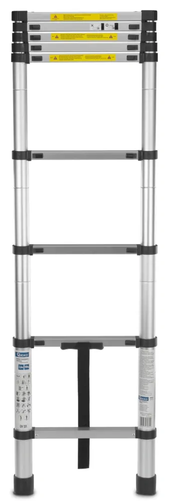 GEKO G02444 Hliníkový teleskopický žebřík 2,6 m 150 kg