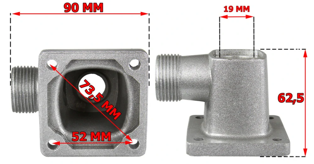 Mar-pol M3001616 Výstupní koleno příruba pro benzinové čerpadlo 1"