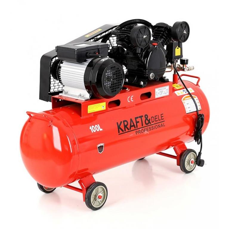 KRAFT&DELE KD402 Olejový kompresor 100L 2,8kW / 3,8HP 230V 2 písty