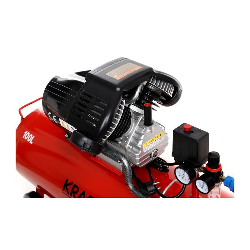 KRAFT&DELE KD1480 OLEJOVÝ KOMPRESOR 100L/3 kW/4,1 HP/1-8 bar/2 PÍSTY + ODLUČOVAČ 