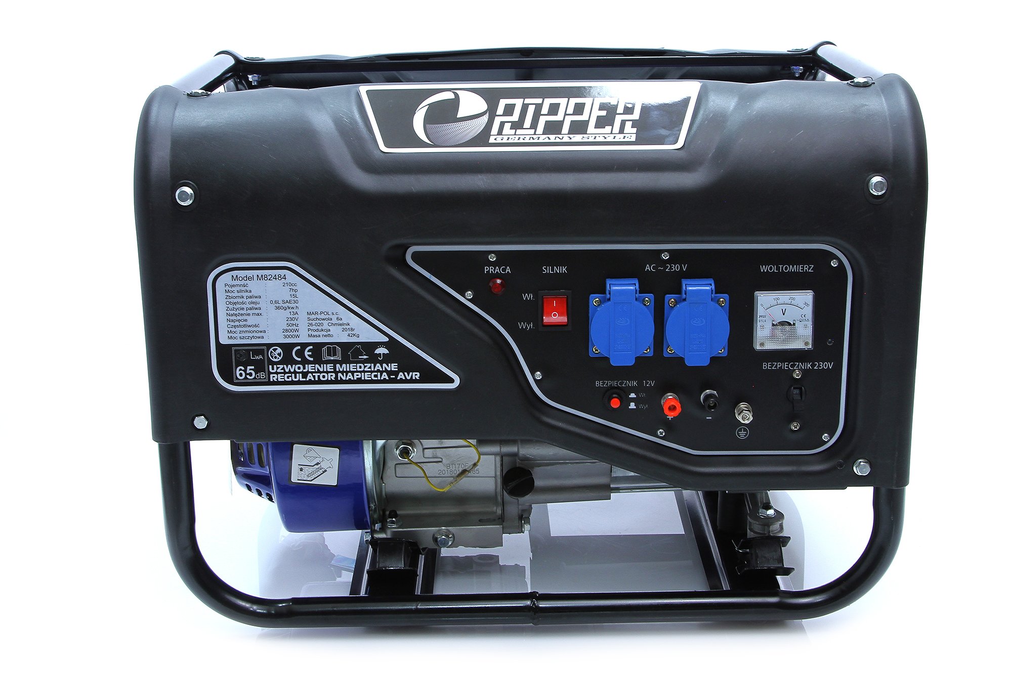 Marpol M82484R 7HP ELEKTROCENTRÁLA GENERÁTOR PROUDU RIPPER 230V 3000W AVR