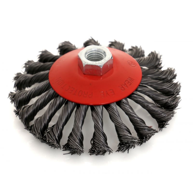 Kraft&Dele KD10985 Drátený rotační kartáč, pletený 4" 100mm na brusku