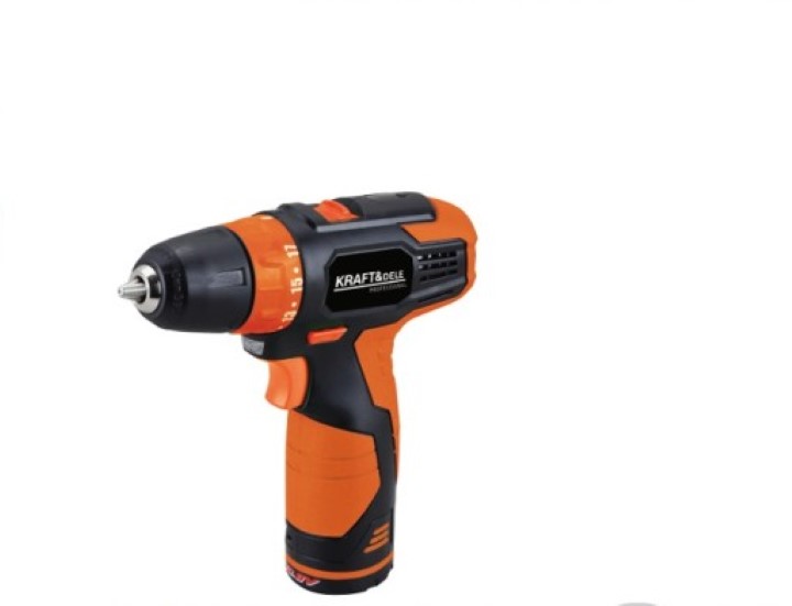 Kraft&Dele KD1670 Aku Vrtací šroubovák,vrtačka LED 12V Lion 1,3Ah 2 akumulátory