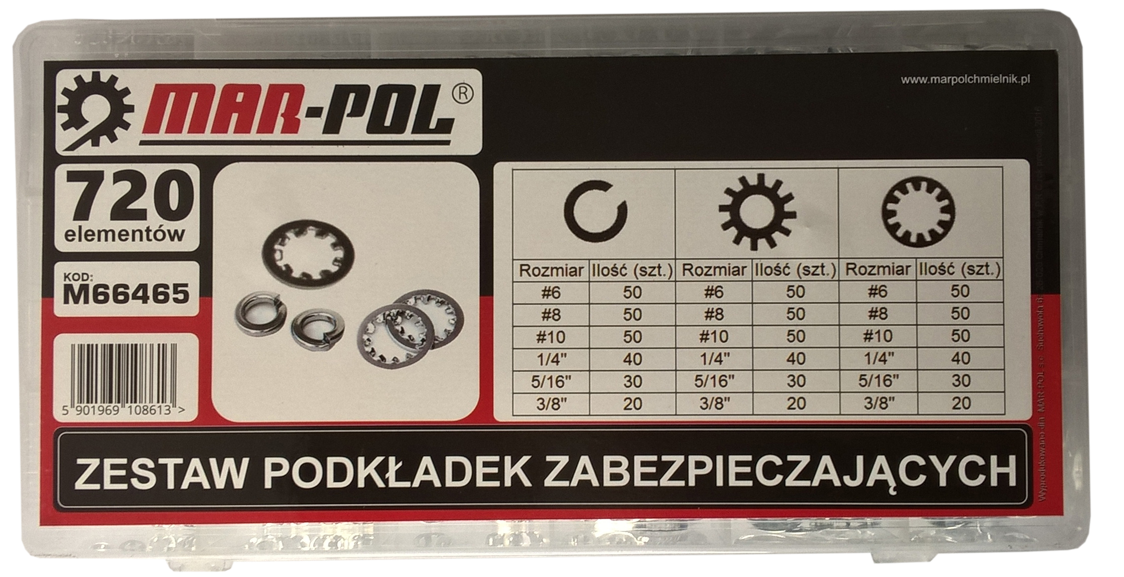 GEKO G02917 Sada - pojistné podložky pérovky 720ks