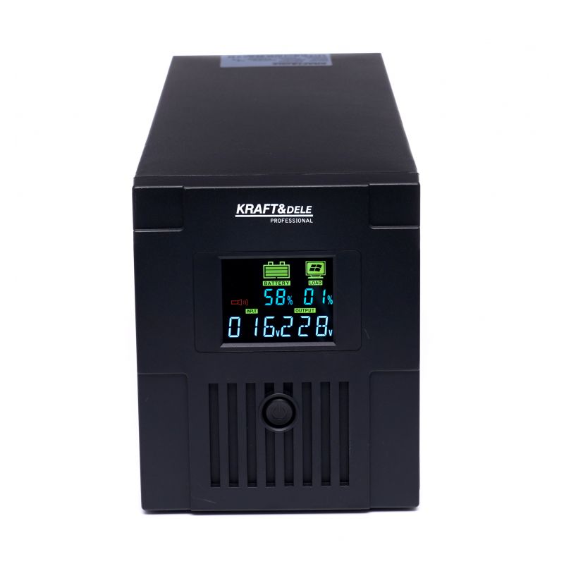 KRAFT&DELE KD1930 Záložní zdroj UPS s LCD 1200W 2000VA pro PC, servery, ochrana