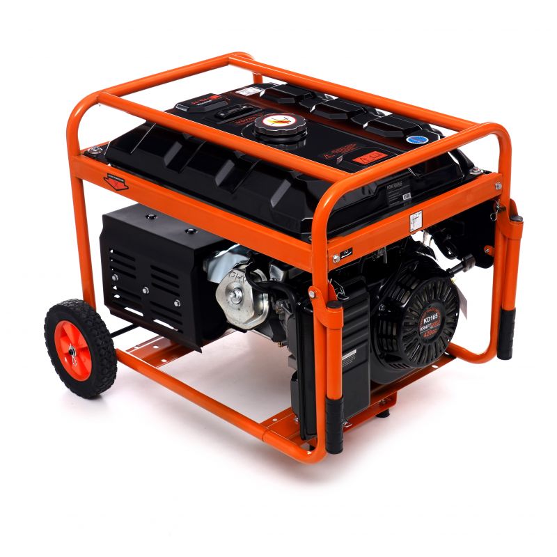 Kraft&Dele KD165 Elektrocentrála 5500W generátor proudu AVR 12V 230V 380V s kolečky