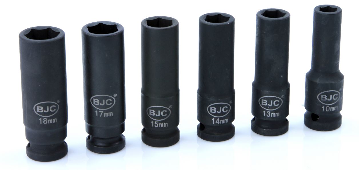 MAR-POL M58272 Sada nástrčných klíčů pro rázový utahovák BJC 1/2" 10-32mm klíče