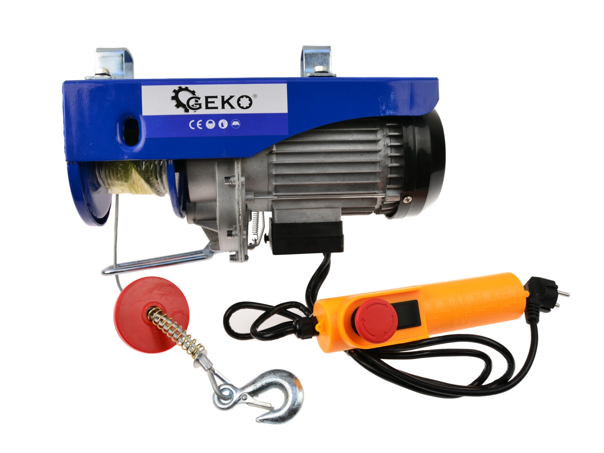 GEKO G01089 1300W LANOVÝ ELEKTRICKÝ NAVIJÁK kladkostroj ZVEDÁK 400/800kg