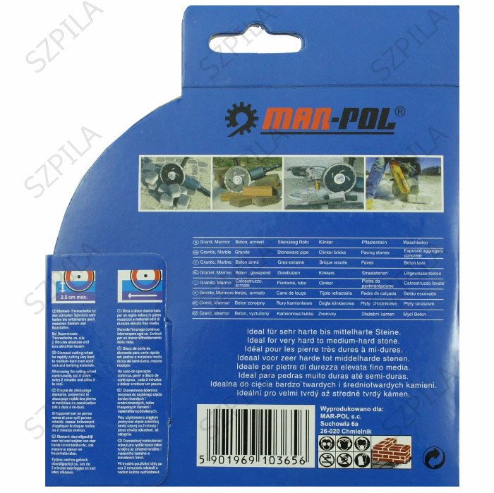MAR-POL M08732 Diamantový kotouč 125x22,2x7 černý segment 