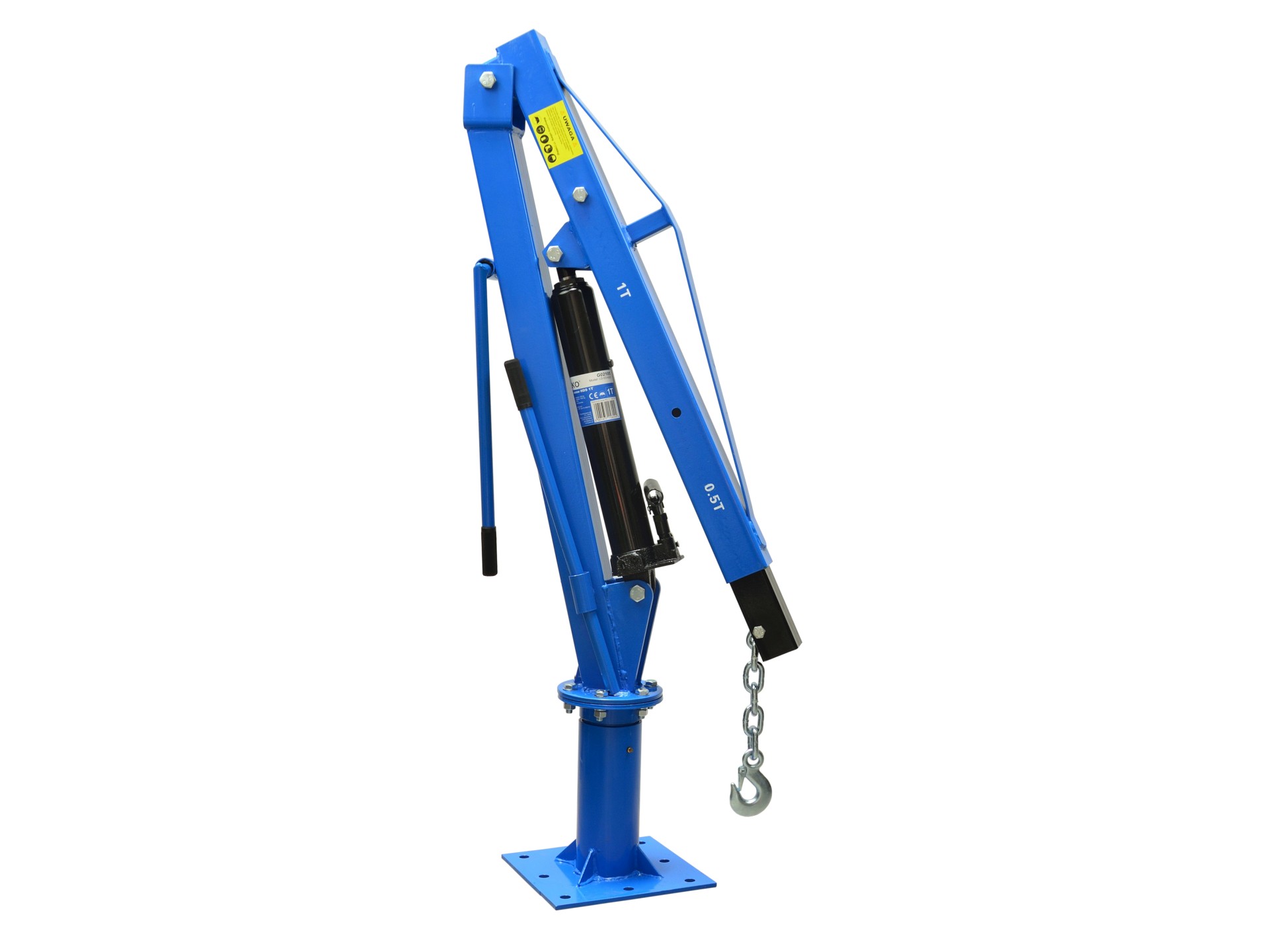 GEKO G02105 Dílenský jeřáb hydraulický zvedák 1T otočný skládací