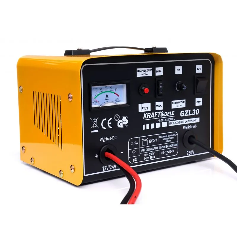 KRAFT&DELE KD1923 Autonabíječka nabíječka autobatérií akumulátorů 12V/24V 30A 90-250Ah