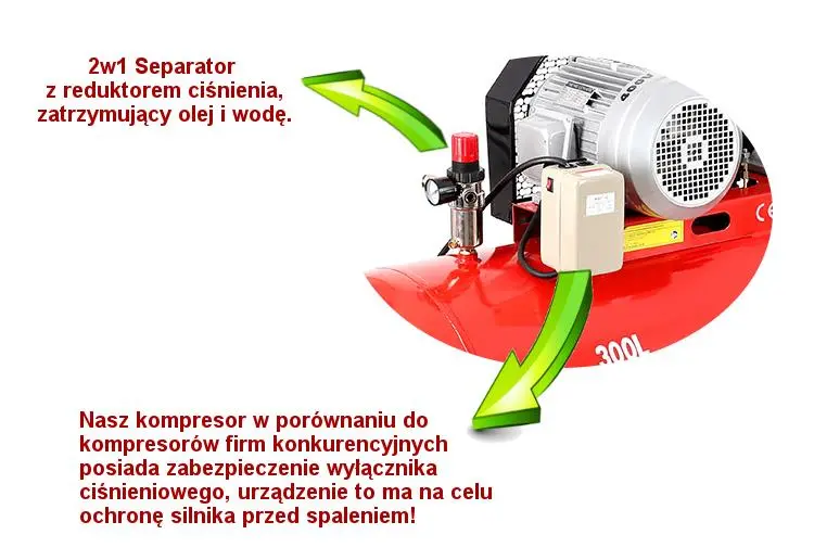 KRAFT&DELE KD1476 Kompresor olejový 300L 8bar 400V 2 písty