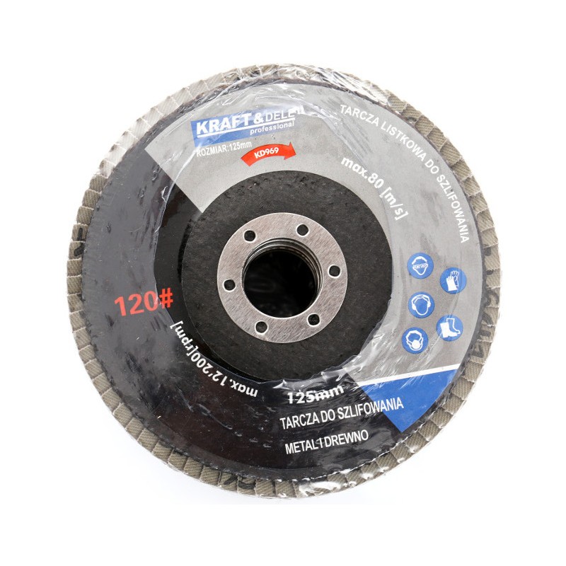 KRAFT&DELE KD969 Brusný lamelový kotouč 125mm na dřevo kov P120 10ks