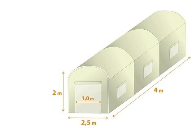 Garden 2,5mx4mx2m Fólie na foliovnik zelený 10m2