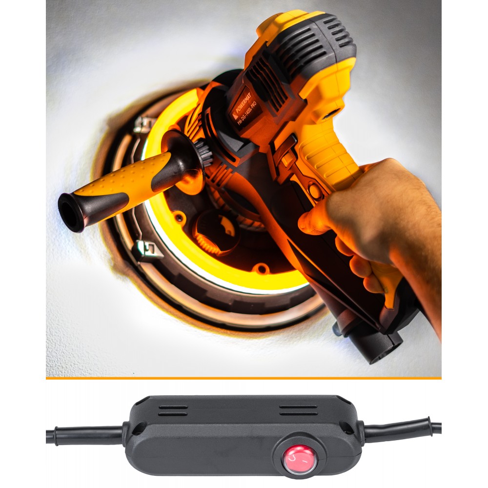 POWERMAT PM-DG-1400L-PRO Bruska na sádrokarton 1400W LED pytlík