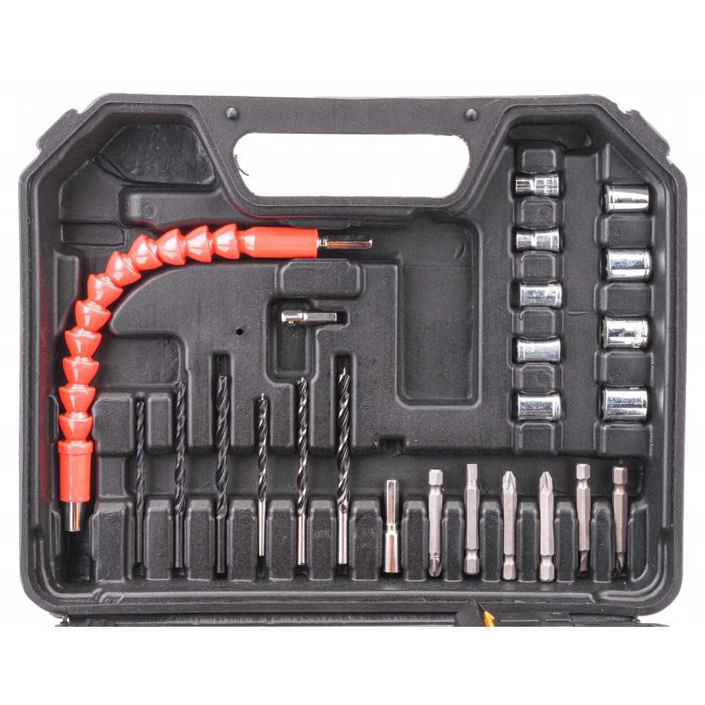POWERMAT PM-WA-20V-1.5AZT Aku 20V vrtací šroubovák vrtačka + nabíječka sada 28ks