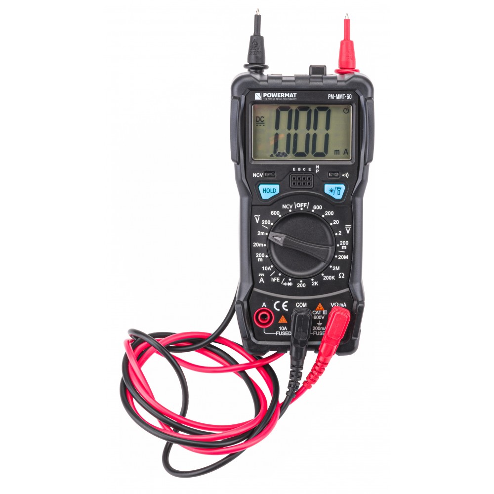 POWERMAT PM-MMT-60 Digitální multimetr elektronický 10A měřič měřidlo