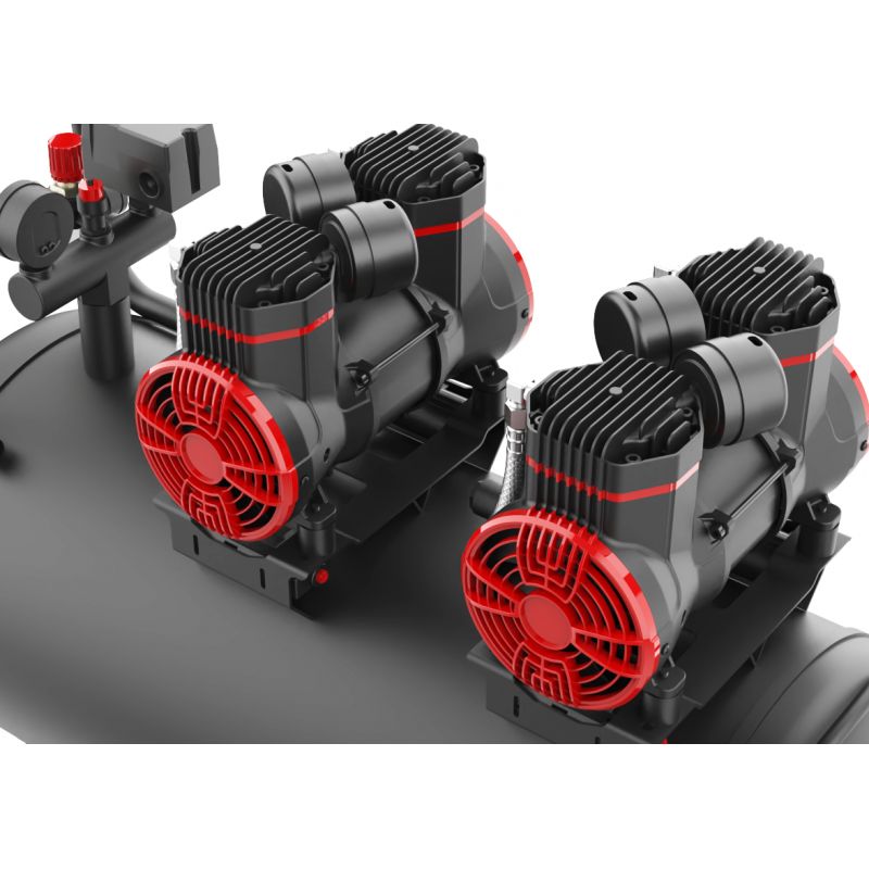KRAFT&DELE KD1392 BEZOLEJOVÝ KOMPRESOR 100L 1500W X2