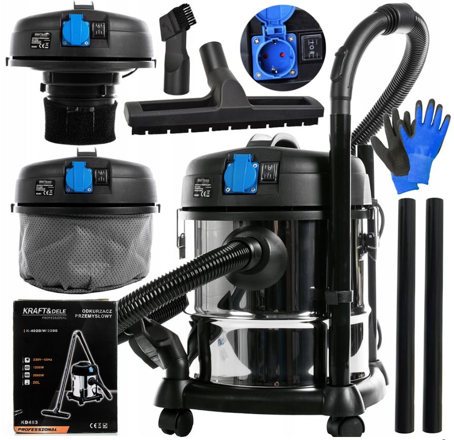 Kraft&Dele KD483 Průmyslový vysavač 1200W 20L