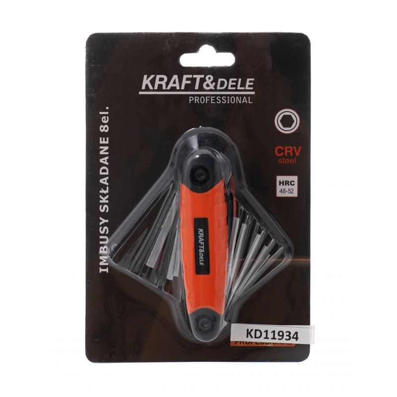 Kraft&Dele KD11934 Imbusové klíče skladané imbusy 8ks HEX 1,5-8
