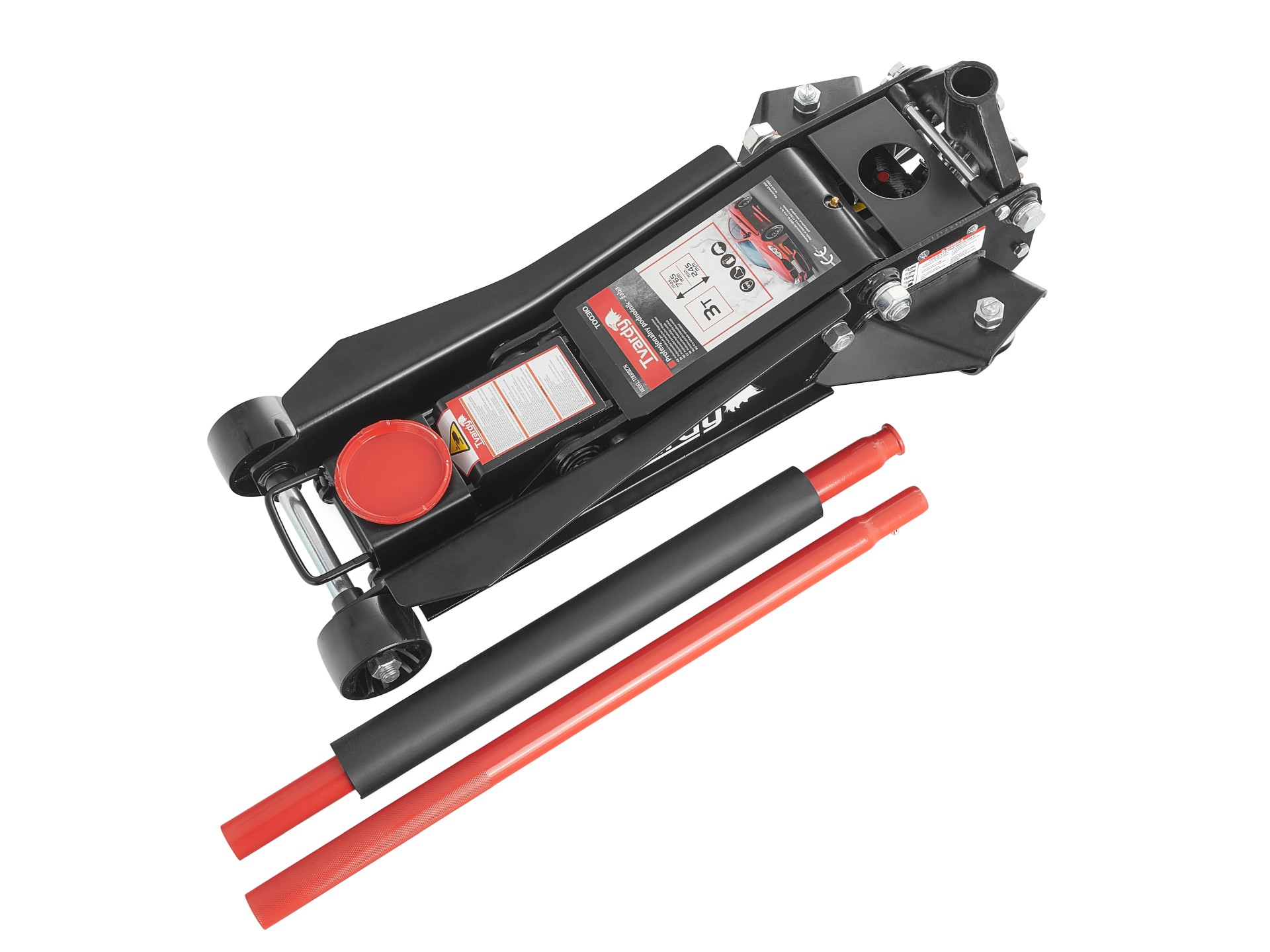 Tvardy T00310 Nízkoprofilový hydraulický zvedák 3T hever pod auto 9,8-77cm PROFI