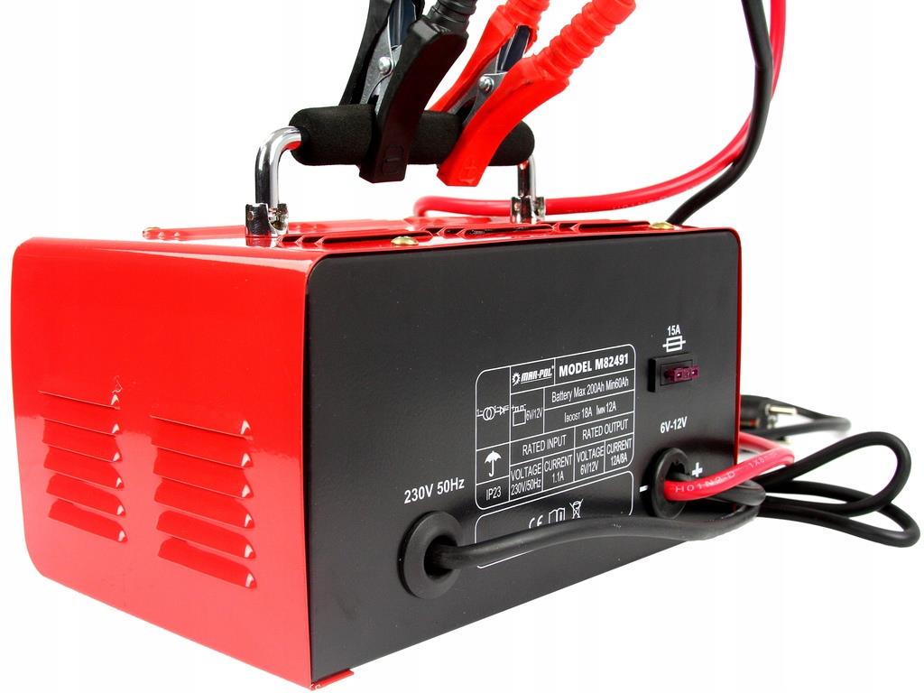 MAR-POL M82491 75A AUTONABÍJEČKA SE STARTEM 6V/12V + kable