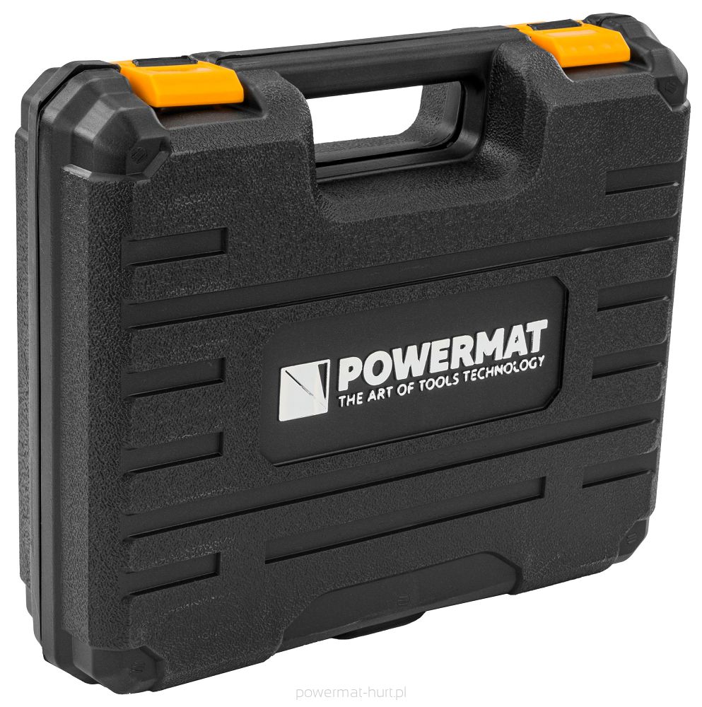 POWERMAT PM-WA-21V-2AT Aku 21V vrtací šroubovák vrtačka 2 baterie + sada přiíslušenství 19ks