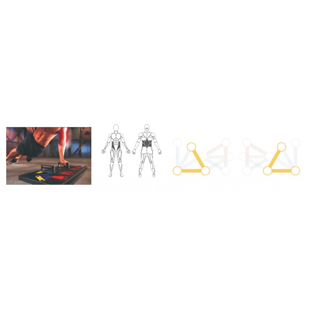 POWERMAT PM-DDC-17T Multifunkční cvičební deska lavice pro cvičení fitnes prkno