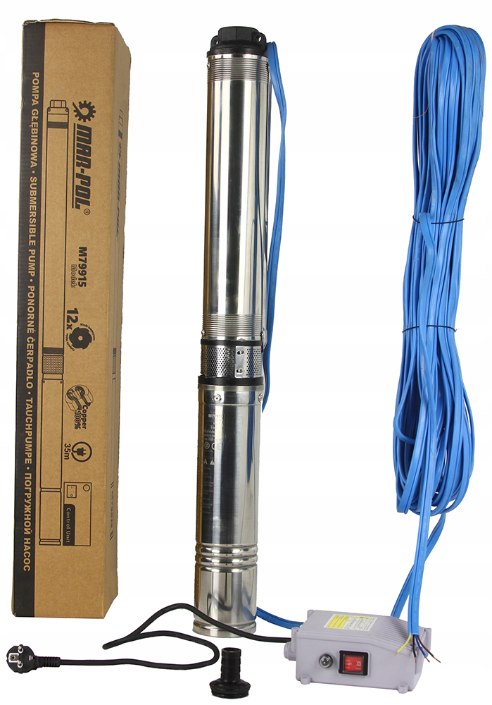 MAR-POL M79915 900W Ponorné hlubinné čerpadlo na čistou vodu do vrtu 84m