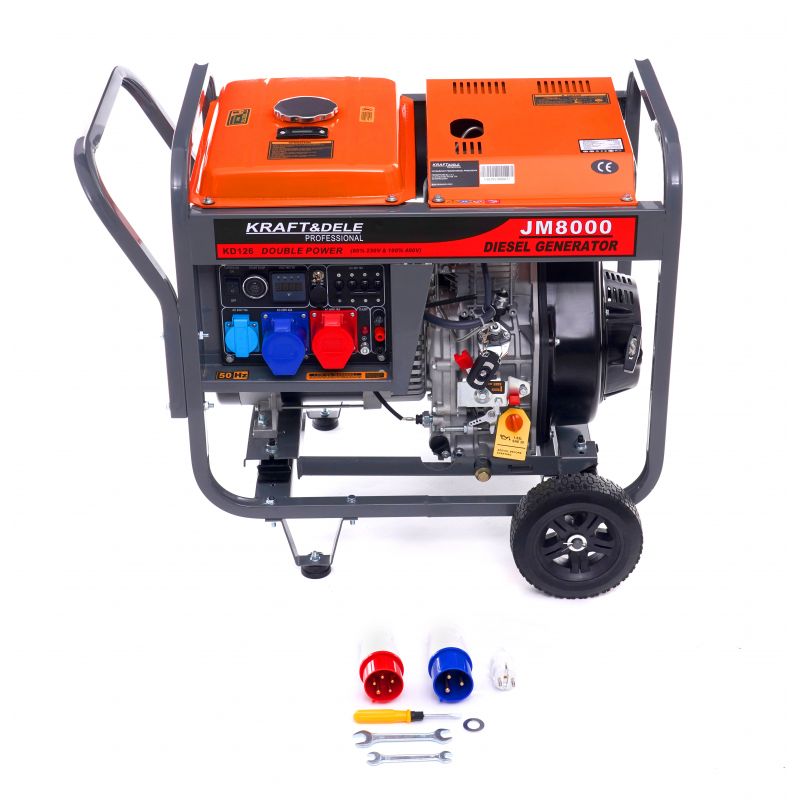 KRAFT&DELE KD126 ELEKTROCENTRÁLA GENERÁTOR PROUDU Diesel 8KW 230/380V AVR