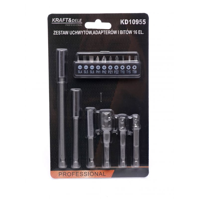 KRAFT&DELE KD10955 Bity sada 16ks bitů držák adaptér bit klíče nářadí