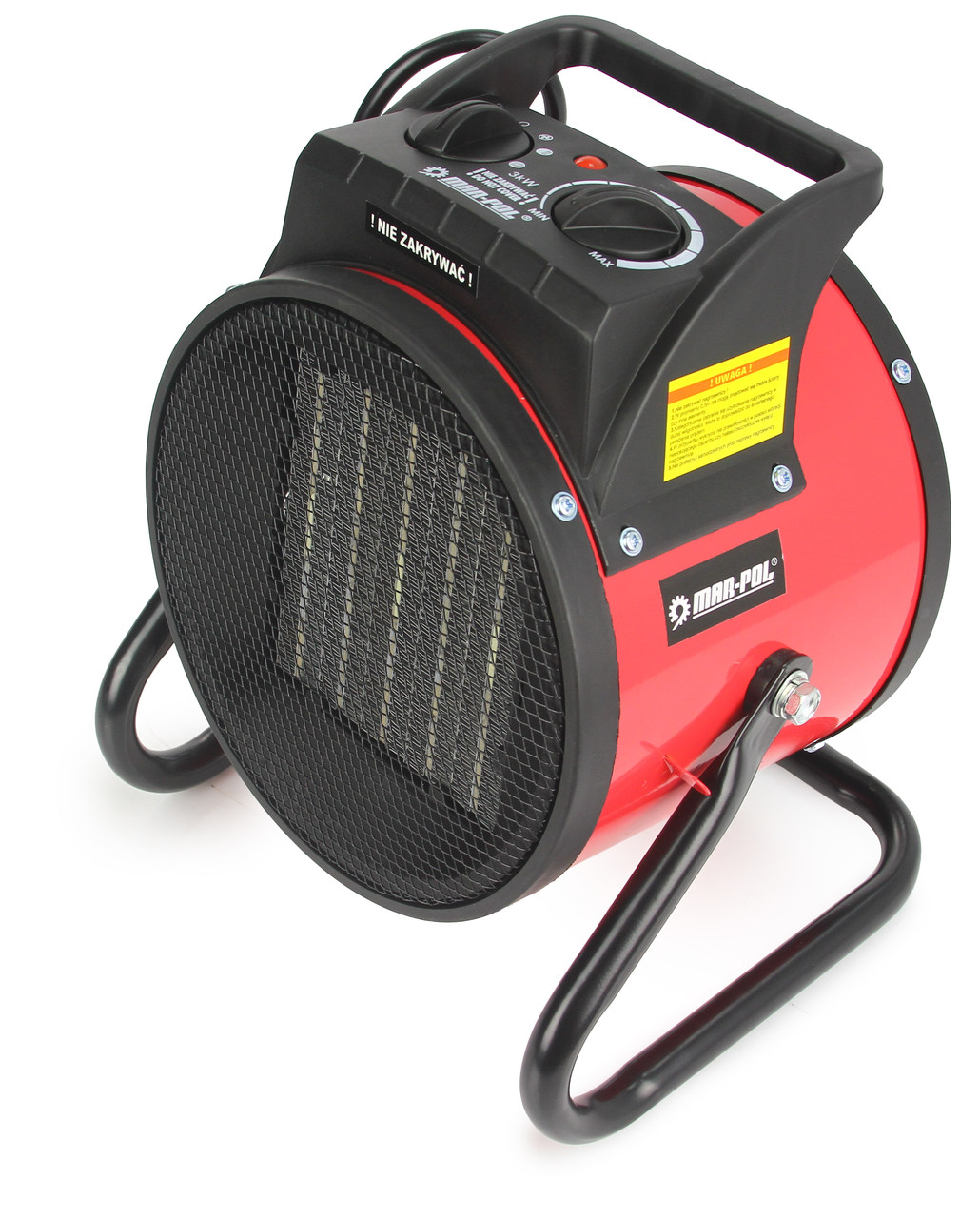 MAR-POL M80906 Elektrický ohřívač vzduchu topidlo přenosné 3kW ohřívání 230V PTC