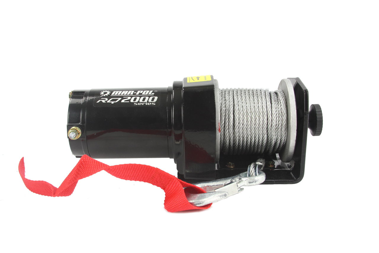 MAR-POL M80760 Elektrický lanový naviják kladkostroj 12V 907kg RQ2000