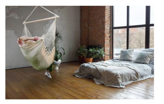 Brazilská houpací síť +polštáře závěsné křeslo houpaní houpačka110x130