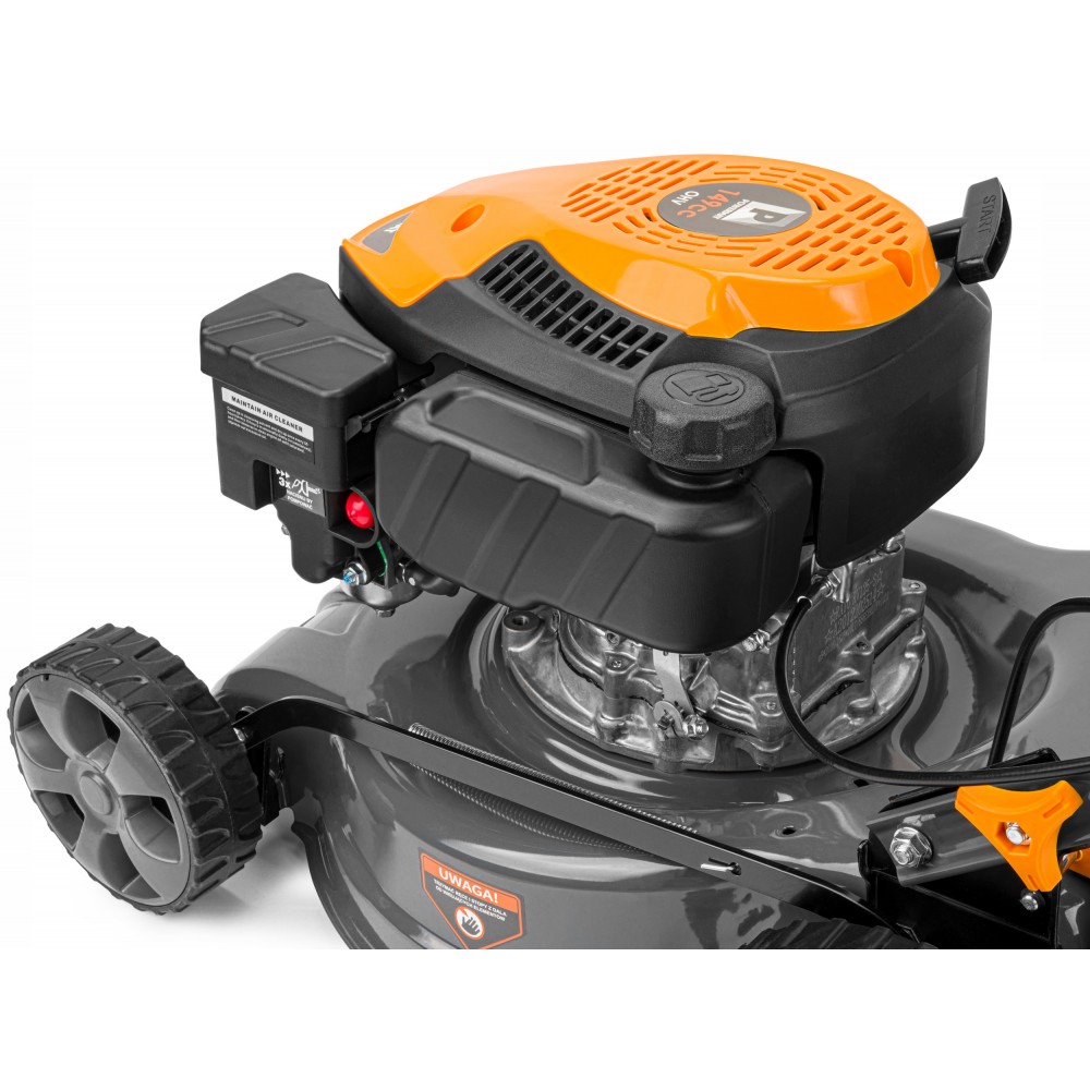 Powermat PM-KSS-5S 3700W Motorová sekačka benzínová na trávu, 4 taktní 5HP s pojezdem