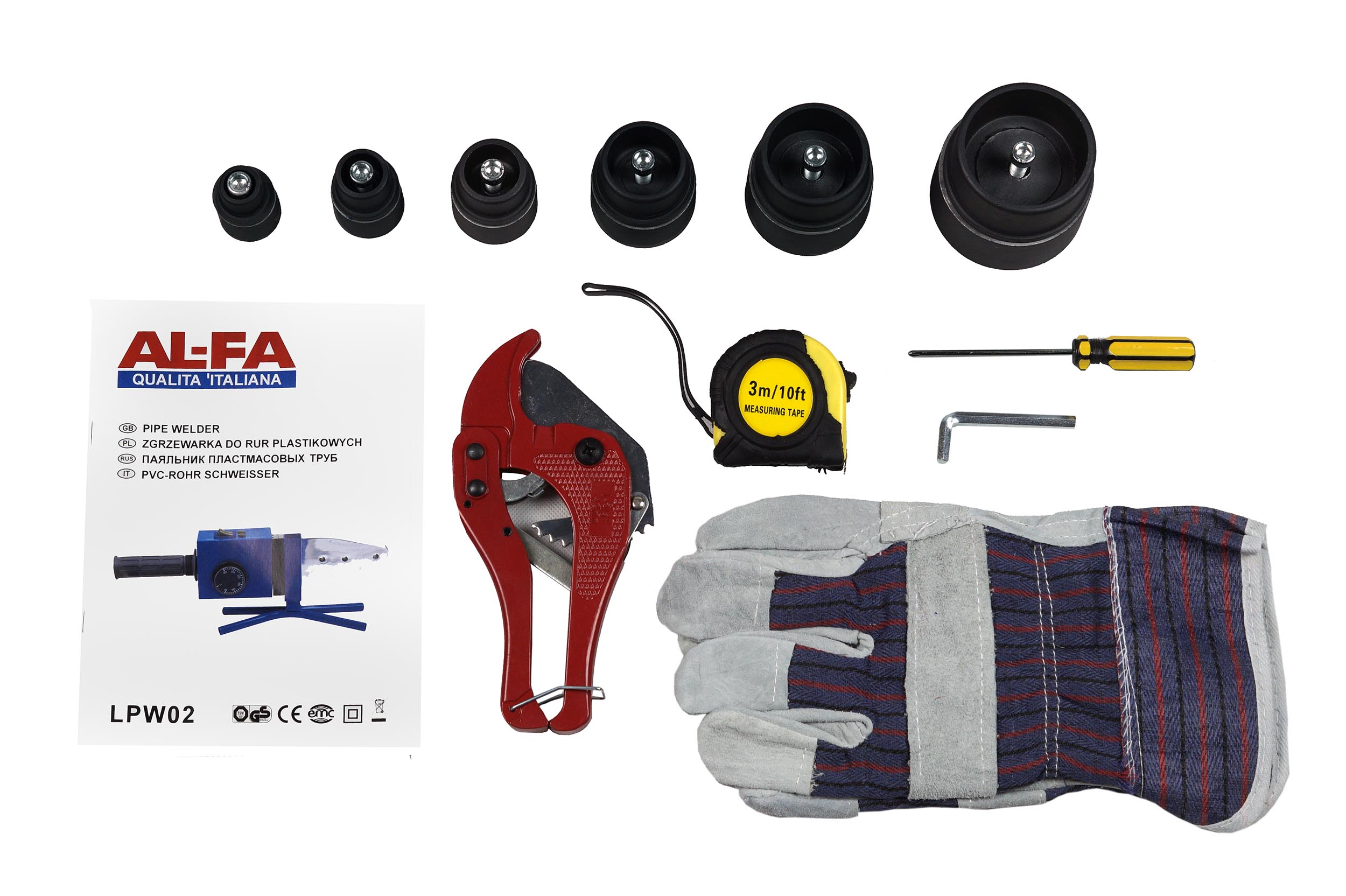 MAX LPW02 2720W AL-FA Polyfúzní svářečka plastových trubek 0-300°C