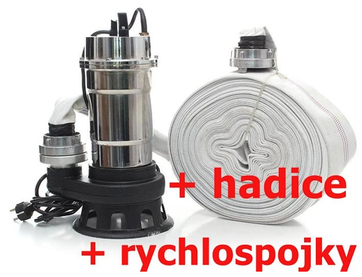 GEKO G81421 Kalové čerpadlo s drtičem 550W nikel + 20m hadice